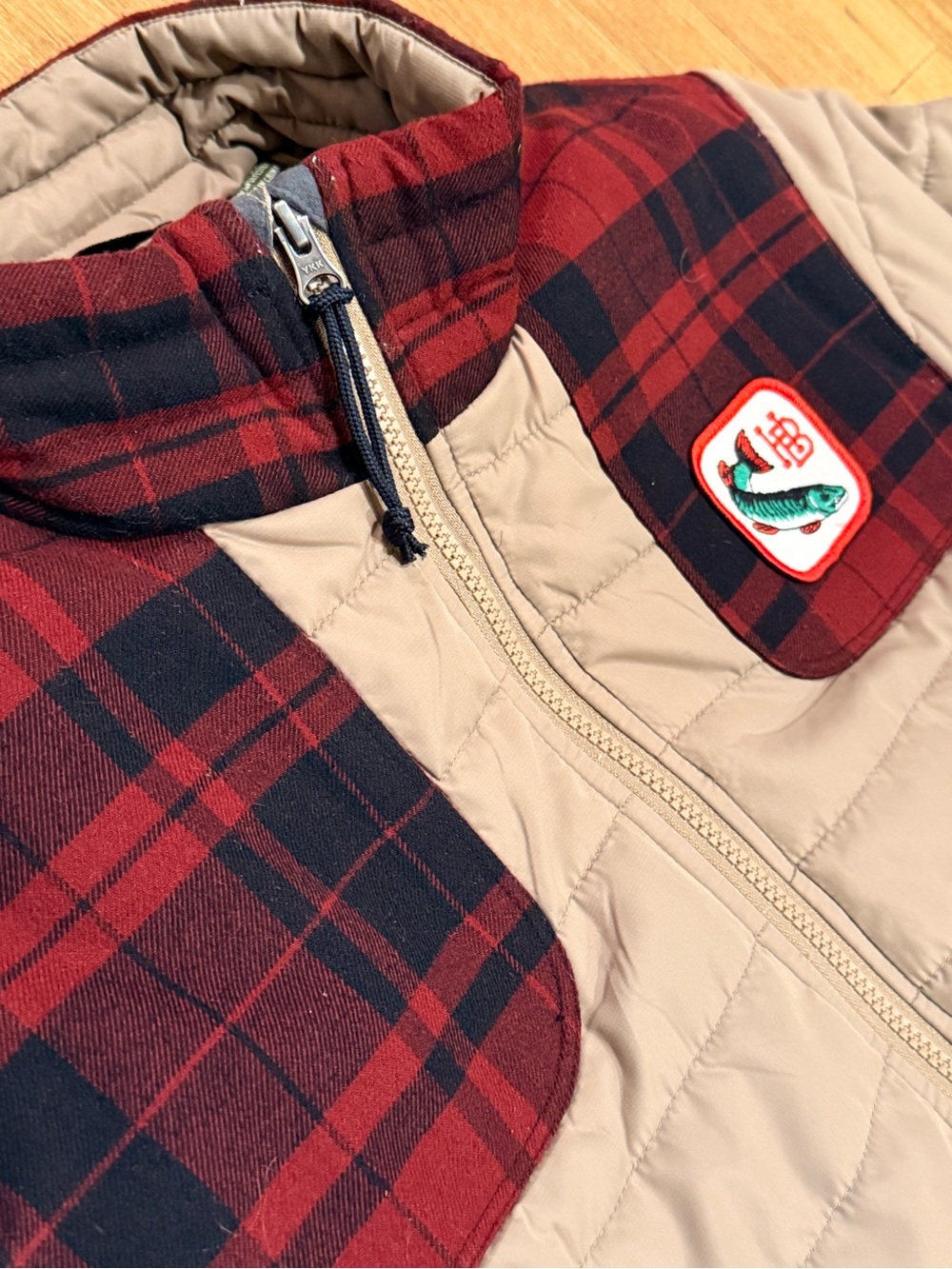 Howler Bros - RARE Men's Merlin Quilted Puffer Jacket, Red Plaid Yoke - MEDIUM - Picture 7 of 13